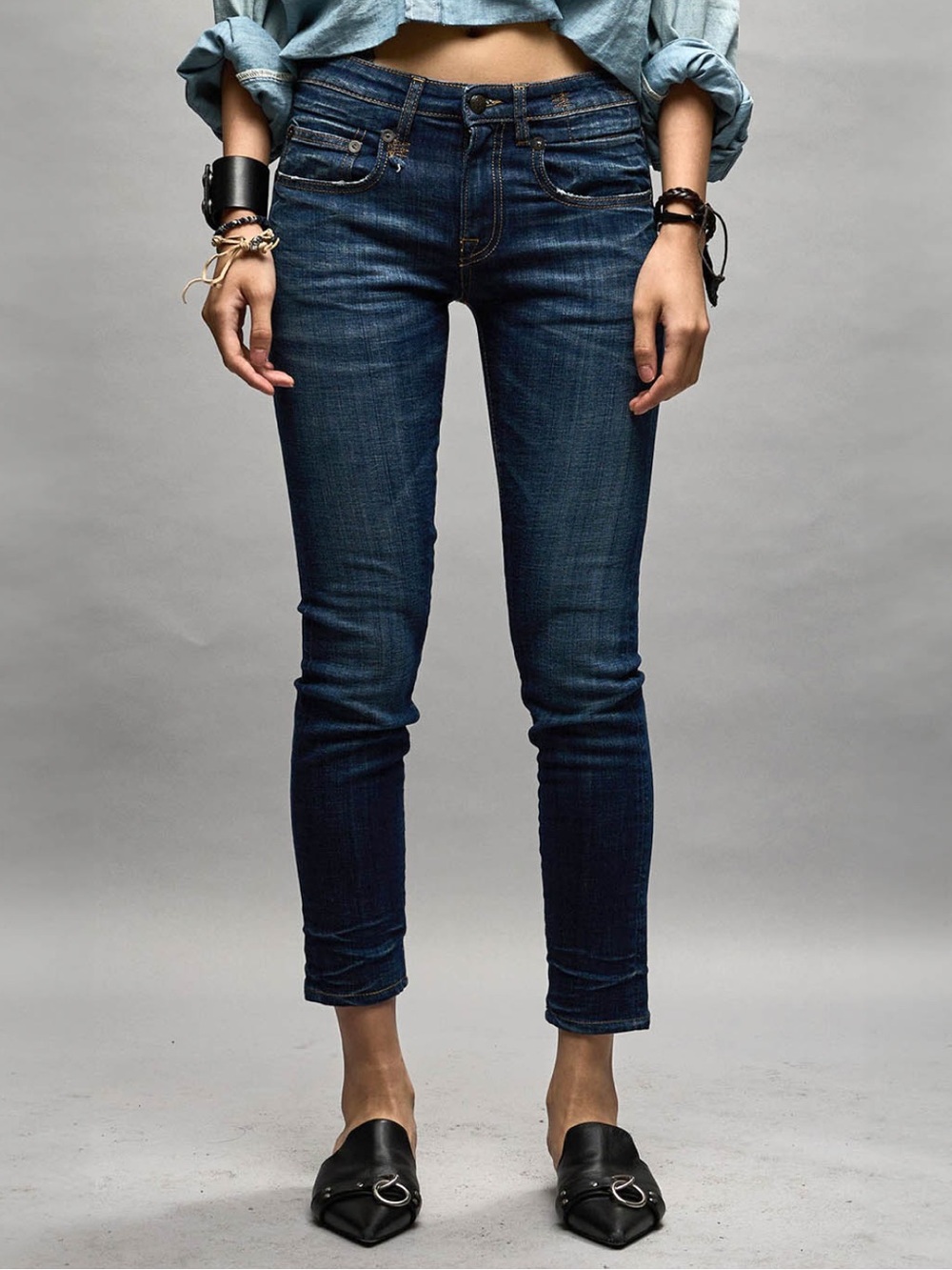 ✨ R13 Denim ✨ Boy Skinny Jeans Howell Indigo Wash Size 27